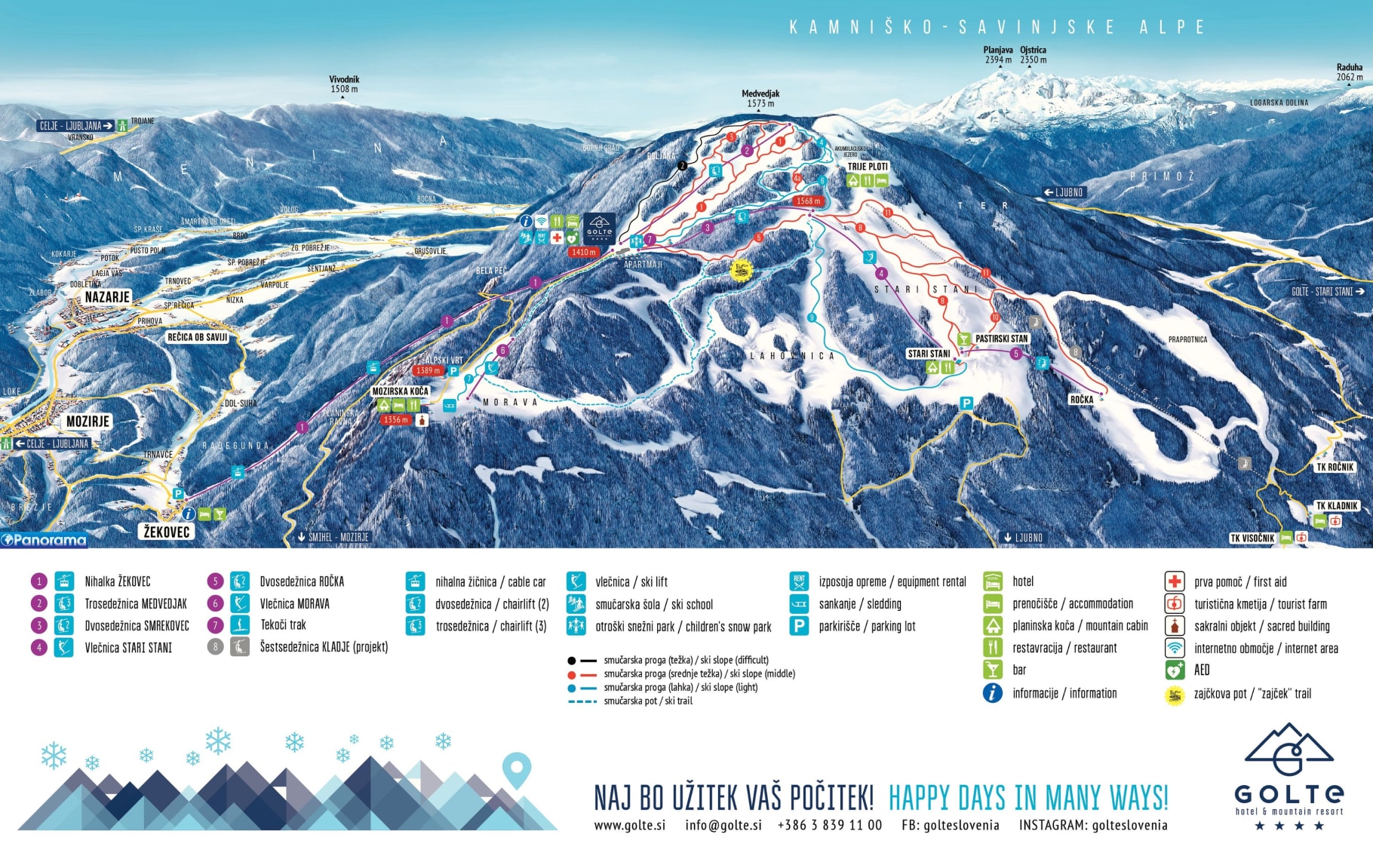 MAP OF  THE SLOPES